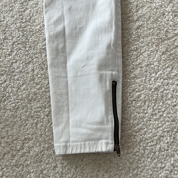 Banana Republic Ivory Skinny Jeans with Side Ankle Zip - Picture 3 of 4